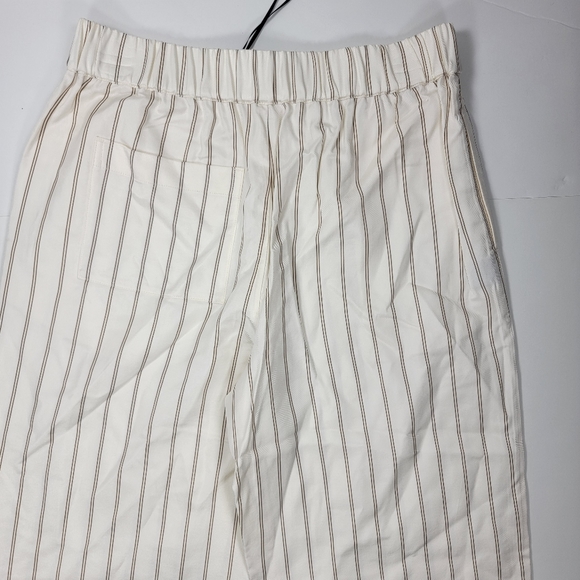 Jenni Kayne Yellow Striped Bianca Pants Straight Wide Leg Pockets NEW - Picture 10 of 14
